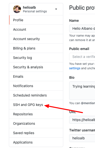 SSH and GPG keys